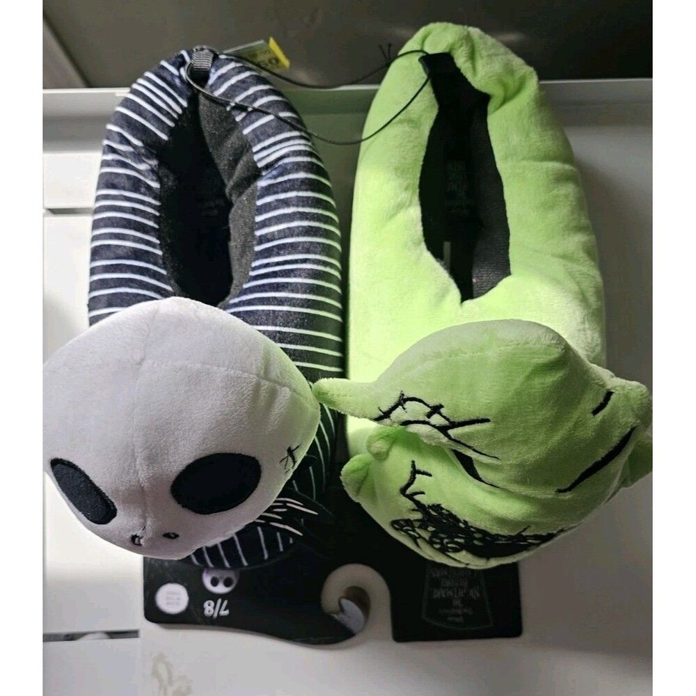 The Nightmare Before Christmas Oogie And Jack Glow In The Dark Slippers sz: 7/8 - Picture 2 of 3